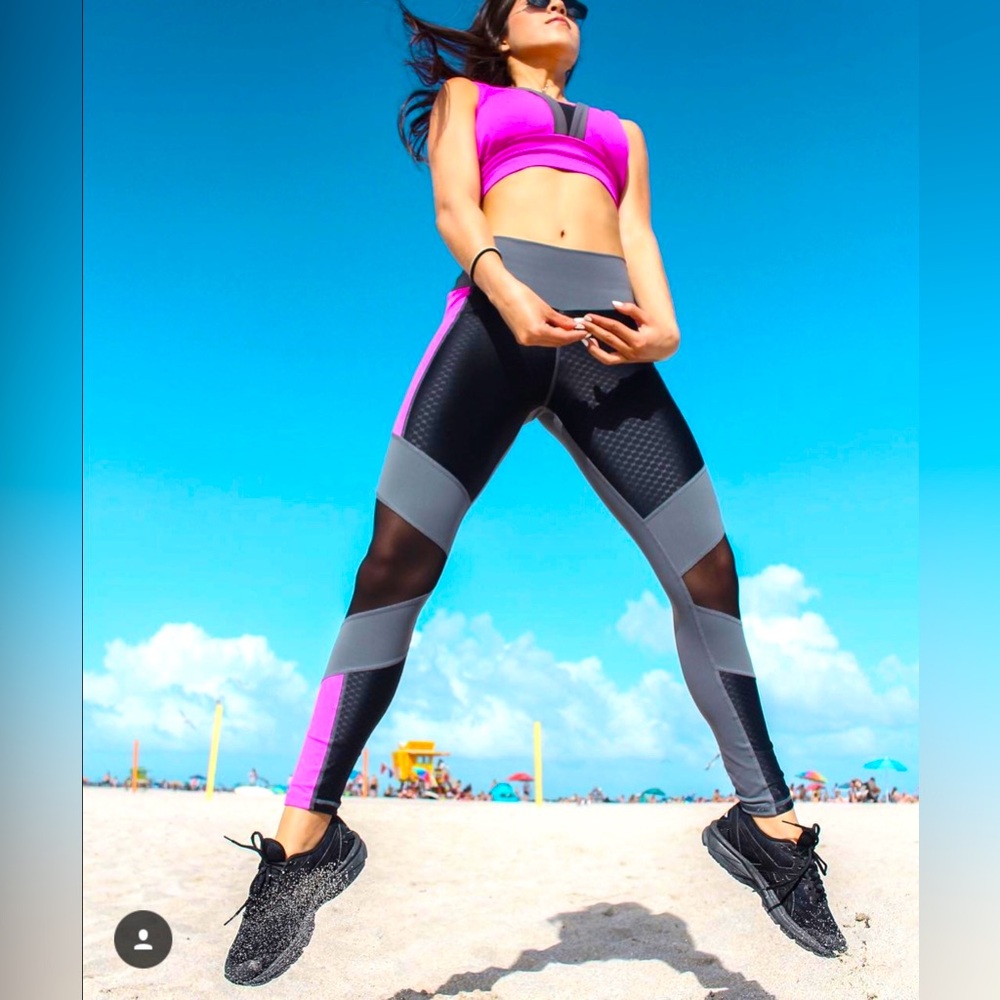 Protokolo Grey/Pink/Black Leggings